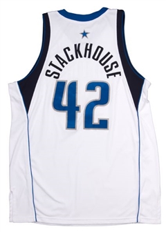 2004-05 Jerry Stackhouse Dallas Mavericks Game Worn Home Jersey (MeiGray)